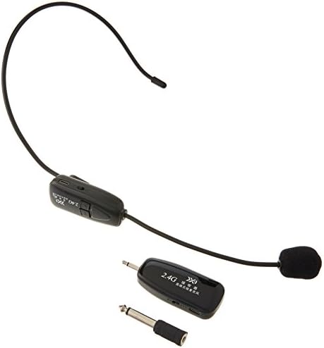 2.4G Wireless Microphone, 40m Stable Wireless Transmission, Headset and Handheld 2 in 1, for Voice Amplifier, Speaker, Karaoke, Computer