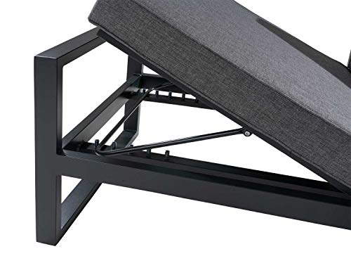 Möbel Jack Gartengarnitur Gartenlounge Sitzgruppe Gartengruppe Set | 3-teilig | Aluminium | Anthrazit | Grau | Mit… – Bild 8