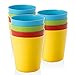 DilaBee 12 Pack - Unbreakable Kids Cups - 8 Oz Kids Plastic Tumblers Fun Bright Color Drinking Plastic Cups in 4 Vibrant Colors - Perfect Size for Kids and Toddlers - BPA Free