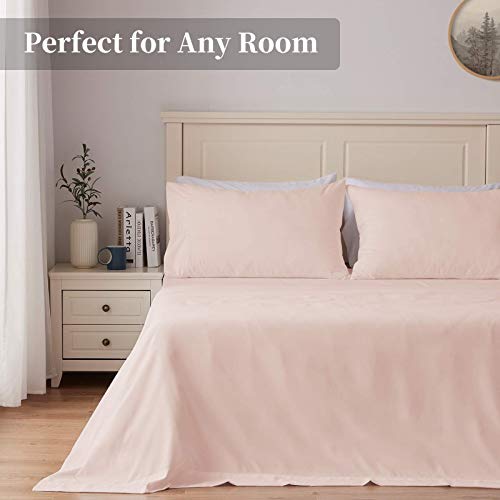 Hallmark Pink Sheets for Queen Size Bed, Soft 1800 Thread Count