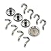 Magnetic Hooks - Heavy Duty Extra Strong Hook Magnet Set - Best For Refrigerator, Door Coat Hook, BBQ Grill, RV, Cruise Cabin Wall, Garage Tool Hanger, Classroom Decorations - Comes With 2 Hook Types!