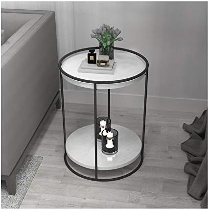 Khkfg Ins Wrought Iron Flower Stand Several Simple Small Coffee Table Bedside Table Sofa Side Cabinet Light Corner Several Marble Side Table Small Round Table Flower Frame 40X40X55cm