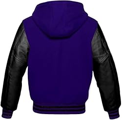 GOKTOG Hooded Varsity Jacket Women, Baseball