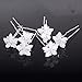 Yantu Womens Flower Hair Pins Hair Pins for Wedding Hair Clips with Crystal (Pack of 20) (Five flower crystal)