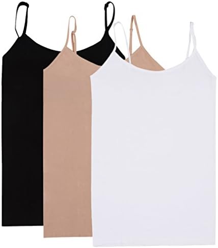 Camisole for Women, Adjustable Spaghetti Strap Cami Juniors Girls Basic Casual Tank Top