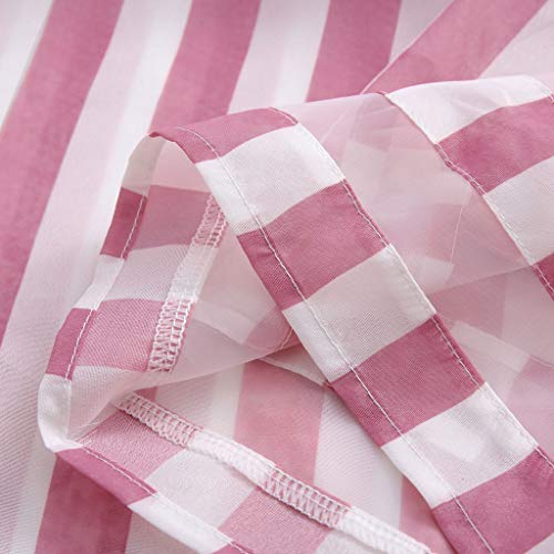 GOWOM Kimonos Cardigan for Women Floral Kimonos for Women Kimonos for Women Floral Sarees for Women Women Work Tops and Blouses Clothes for Summer for Women (G-Pink,Medium) - Thumbnail 7