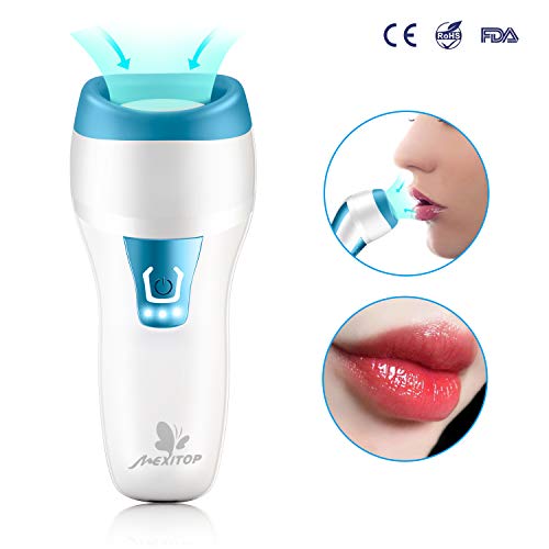 Automatic Lip Plumper Enhancer - Portable Hand-Size USB Charging Sexy Full Lip Plumper with Durable Battery,3 Different Shift Suction,Instant Lip Enhancement Really Work without Lip Fillers(Blue)