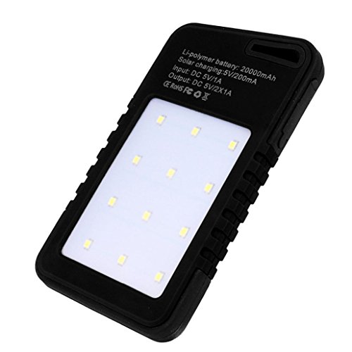 image for 20000 mah LED Waterproof Solar Power Battery ,Tuscom,Universal Dual-US