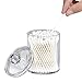 Bathroom Vanity Organizer Qtip Holder Apothecary Jar Set for Qtips,Cotton Pads,Cotton Swabs,Cotton Rounds,Makeup Sponges,Premium Quality Plastic Acrylic, Clear
