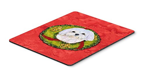 Caroline's Treasures SS4172MP "Maltese Cristmas Wreath Mouse Pad, Hot Pad or Tr…