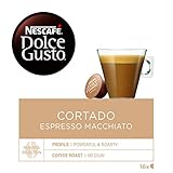 Nescaf? Dolce Gusto Cortado Espresso Macchiato (Pack of 3, Total 48 Capsules)