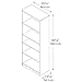 Bush Business Furniture Series A Collection 26W 5 Shelf Bookcase in Hansen Cherry