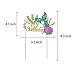 Glitter Mermaid Cake Topper Happy Birthday Decoration Baby Shower Birthday Party Supplies Cake Decoration
