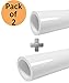 PVC Pipe 1/2 inch 5ft Schedule 40 PVC Pipe half inch, Furniture Grade,Size Pipe 5' long, White [2Pack]
