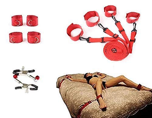 iZEN Couples Bedroom Enhancement Kit - Complete Intimate Accessories Set with Adjustable Straps and Soft Restraints for Relationship Building and Bedroom Adventure