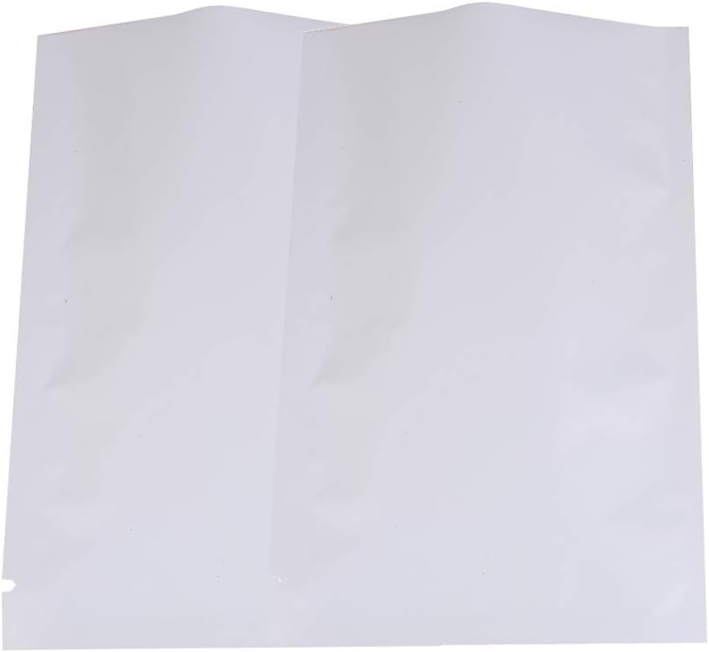 Mylar Type Heat Sealant Bags Flat Pouch Silver Inside, White Outside Matte 5x8CM(200)