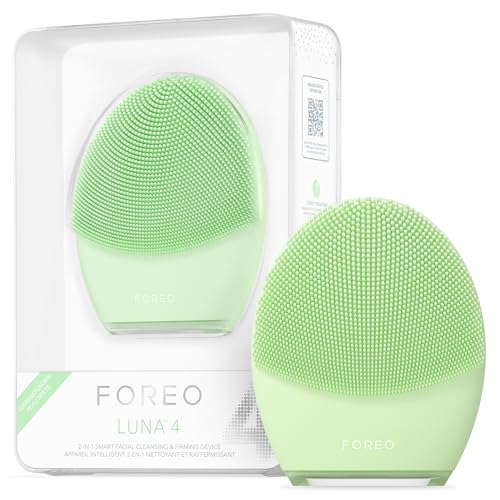 FOREO LUNA 4 Face Cleansing Brush – Massager – Anti Aging – Enhances Absorption of Facial Skin Care Products – Simple Skin Care Tools – Combination Skin