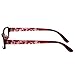 EyeBuyExpress Rectangle Burgundy Reading Glasses Magnification Strength 4.5