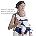Bebamour Baby Carrier Front and Back Carry Baby Newborns to Toddler Baby Hip Carrier 6 in 1,3 Pieces Teething Pads, Blue