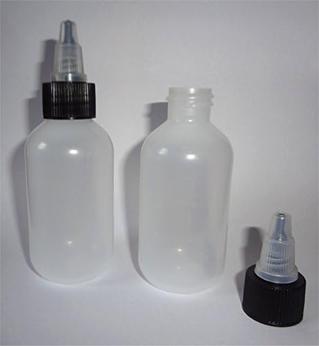 2-oz Natural Squeeze Bottles Plastic + Yorker Twist Cap/Set of 12