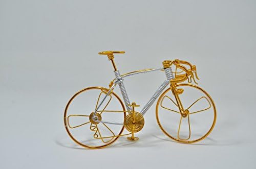 Road bike niniature sculpture, metal wire braided bicycle model, fun stuff, men's gear, cool gift and unique for home decor