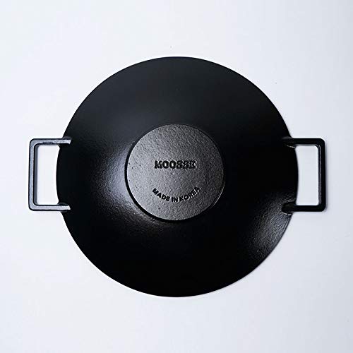 MOOSSE Premium Korean BBQ Grill Pan, Chosun Griddle, Enameled Cast Iron