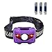 STCT CREE LED Headlamp Flashlight, STCT with Red Light Headlamp, Waterproof Head Lights Led for Kids Camping, Running, Batteries Included (Purple)