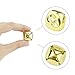 Outuxed 100Pcs 1 Inch Gold Jingle Bells Christmas Craft Bells for Festival Decoration with 20m Red Cord