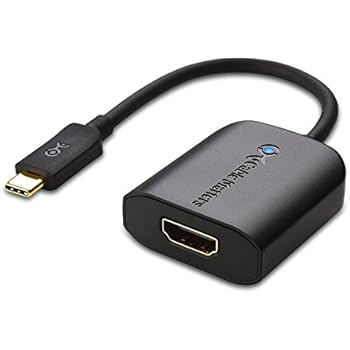Cable Matters USB-C to HDMI Adapter Supporting 4K 60Hz in Black (Thunderbolt 3 Port Compatible)