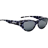 Jonathan Paul Fitovers Chic Kitty Blue Cheetah Polarvue Grey Sunglasses