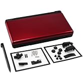 OSTENT Full Repair Parts Replacement Housing Shell Case Kit for Nintendo DS Lite NDSL Color Red and Black