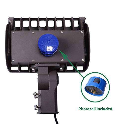 FaithSail 200W LED Parking Lot Lights Outdoor Shoebox Flood Light, 26000LM, 5700K, 600W MH/HPS Replacement, Ultra Bright Dusk to Dawn Commercial Area Street Pole Shoe Box Lighting, Slip Fitter Mount