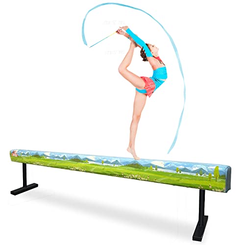 JOYSFIT 7.2ft Gymnastics Balance Beam, High and Low Floor Beam