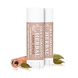 Therapeutic Intensive Lip Repair Treatment Balm 2 pak - All Natural Chai Spice Scent, Herbal Infused, BPA And Paraben Free, No Synthetic Fragrances, Ora's Amazing Herbal