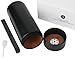 Mantello Cedar Wood Lined Portable Travel Leather Cigar Case Humidor with Humidifier