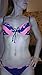 IDB Bikini Crossover Harness Double Layered Waist Belly Body Chain for Women (Triple Beads)