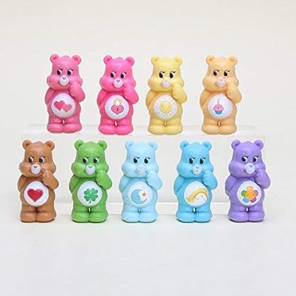 HT TOYS 9Pcs/Set 4.5cm Care Bears Action Figure Teddy Bear Toy
