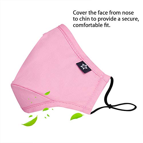 Washable Reusable Mouth Mask Cotton Anti Dust Half Face Mouth Mask for Men Women Dustproof With Adjustable Ear Loops