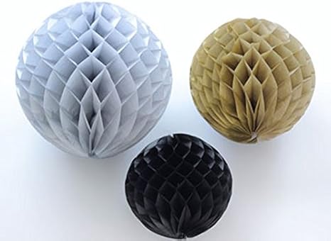 Amazon Cotta ハニカムボール シルバー ゴールド ブラック シルバー ゴールド ブラック cm 25cm 30cm 卓上用品 オンライン通販