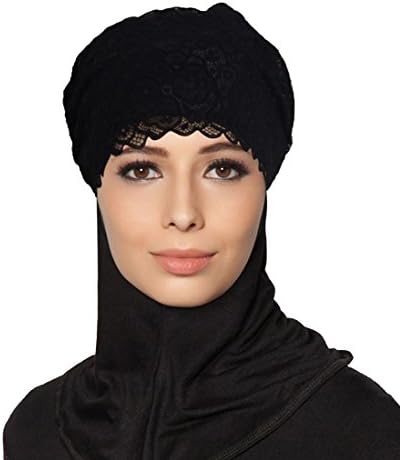 Aishah Cotton Bonnet Hijab Under Scarf Hijab with Lace Attached