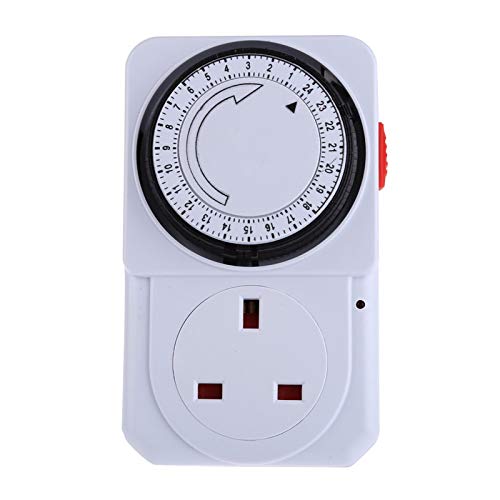 Sala-Deco - 24 Hours Timer Switch Socket Electrical Energy-saving Programmable Timer Socket UK Plug For water dispenser, water heaters