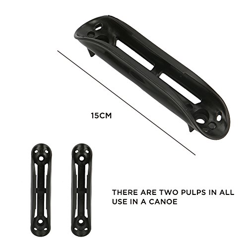 Tearcam Kayak Paddle Holders, Plastic Oar Paddle Holder Clip Fishing Net Clip Canoeing Boat Kayak Side Mount and Hardware Accessories Kit Black