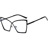 AOOLIA Cat Eye Reading Glasses for Women, Metal Eyewear Frame Reader for Girl Ladies, Computer Blue Light Blocking Glasses