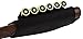 BRONZEDOG Leather Rifle Buttstock Shotgun Shell Holder Recoil Pad .30-30 .308 12/16Ga Hunting Butt Stock Cartridge Ammo Pouch (Black, 12 (16) Ga)