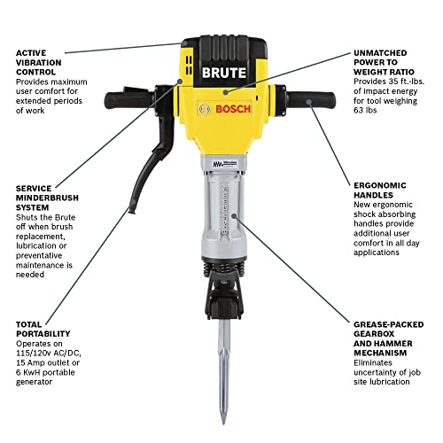 BOSCH BH2760VCB 120-Volt 1-1/8 Brute Breaker Hammer with Basic Cart
