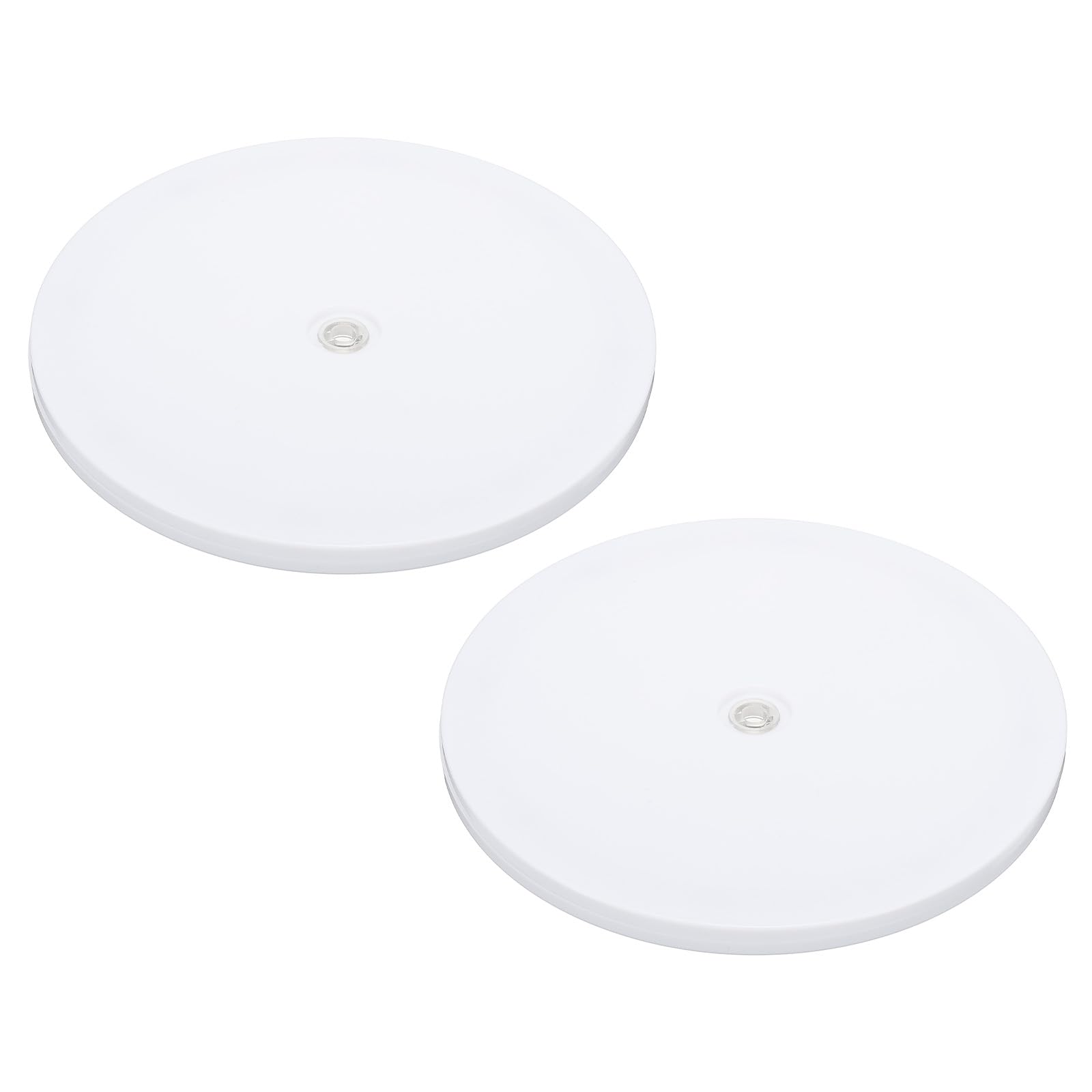 PATIKIL 8 Inch Heavy Rotating Swivel Stand, 2Pcs 360˚ Rotation Lazy Susan Turntable with Steel Ball Bearings for Model Base Rotating Plants TV Computers Monitors, White