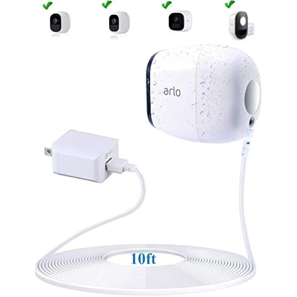 Arlo Pro 1 2 Camera Outdoor Power Supply Cable Weatherproof Micro USB
