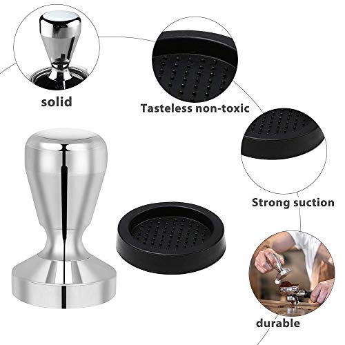 IWILCS 51mm Kaffee Tamper Set, Kaffeestampfer aus Edelstahl, Barista Tamper Set, Edelstahl Espresso Tamper, mit… – Bild 5