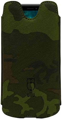 ullu Premium Leather Cell Phone Sleeves for iPhone Xs Max - Army Woodland