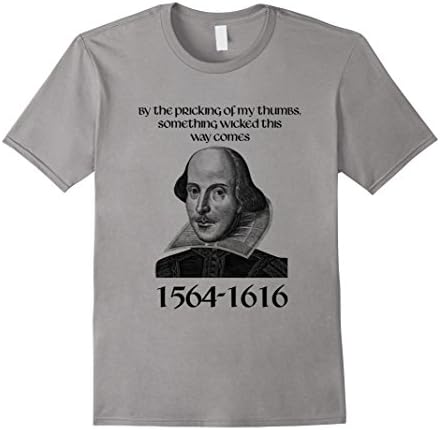 Men's Will Shakespeare Inspired Macbeth T-Shirt. Macbeth Quote Tee Large Slate